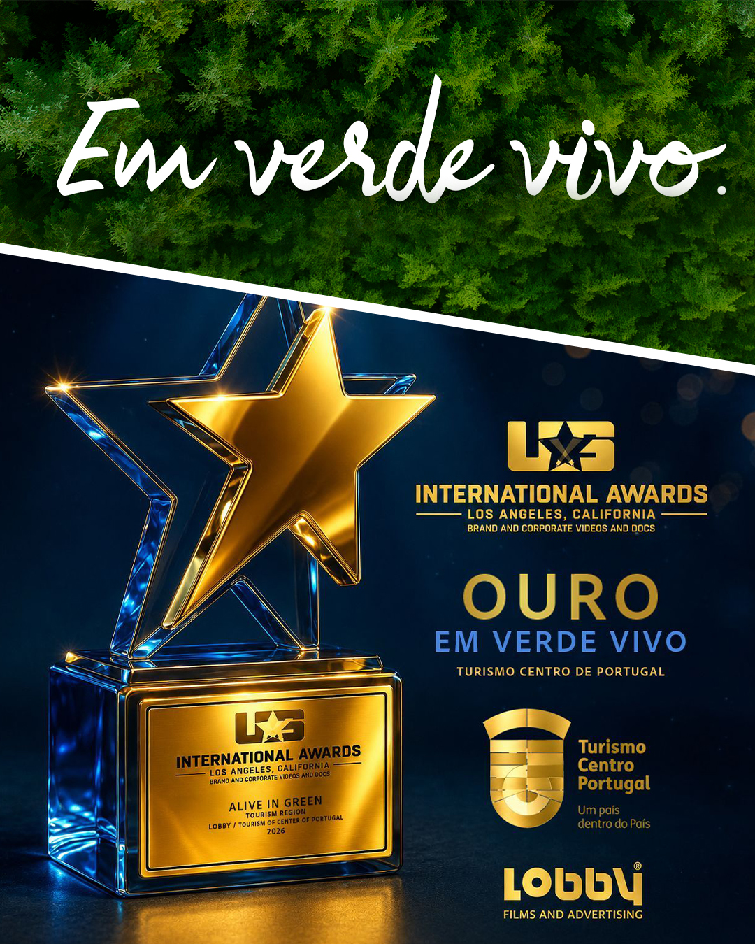 Filme "Em Verde Vivo", da Turismo Centro de Portugal, conquista Ouro em festival de cinema de Los Angeles