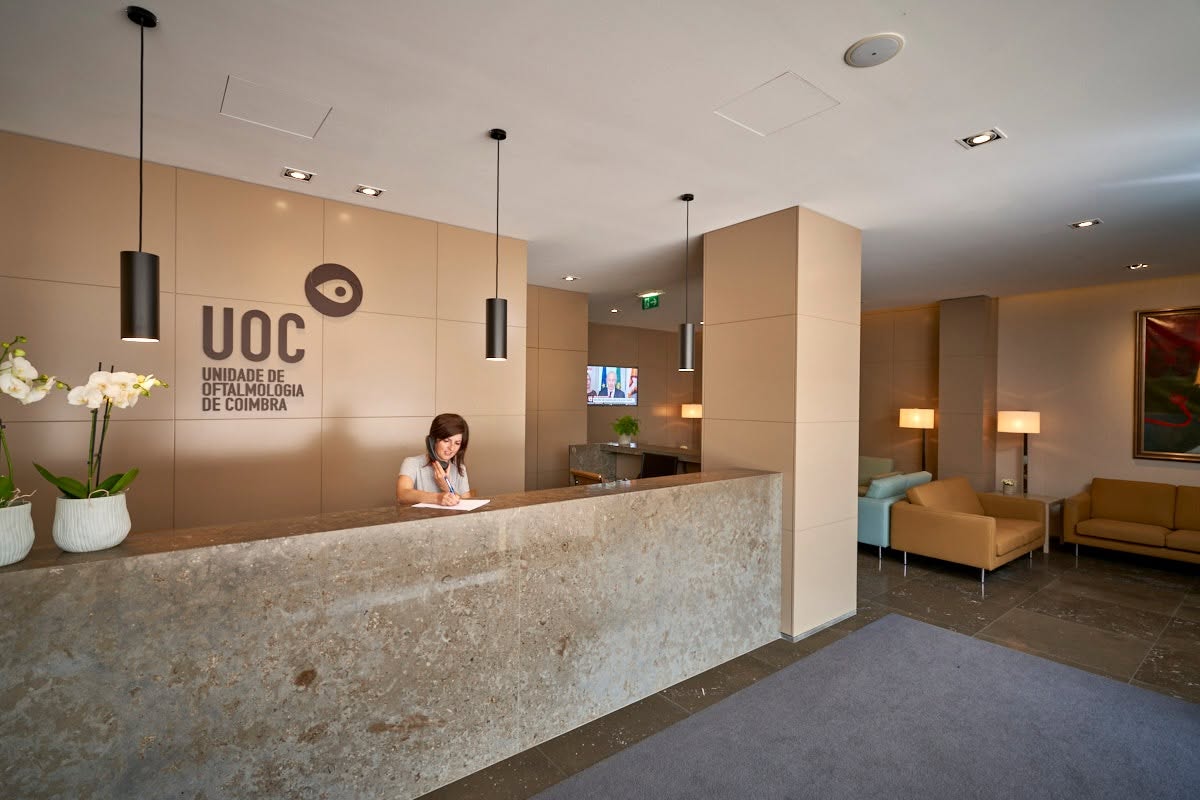 Receção da Unidade de Oftalmologia de Coimbra