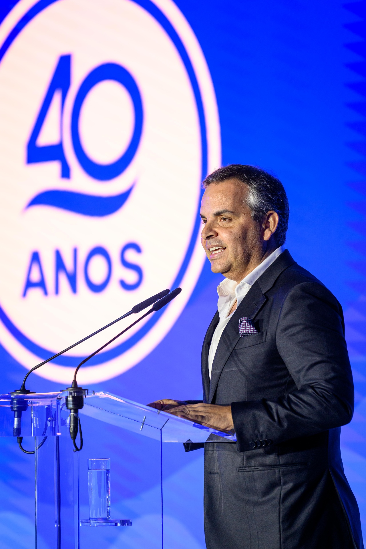 CEO da Riberalves em discurso no 40º aniversário