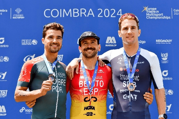 Europeu de Triatlo Multisport: atletas português e espanhol discutiram taco a taco a vitória na prova de meia distância